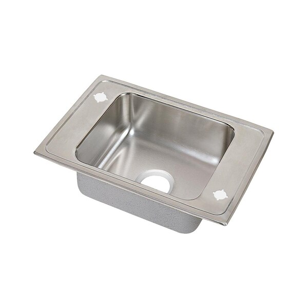 Lustertone Stainless Steel 31 X 19-1/2 X 7-5/8 Single Bowl Top Mount Classroom Sink